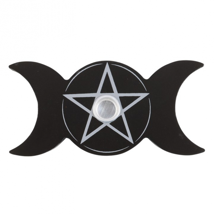 Suport pentru lumânări Triple Moon Spell, negru [1]