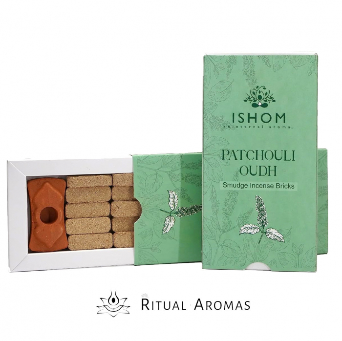 Tablete naturale pentru fumigație Ishom - Paciuli & Oud [1]