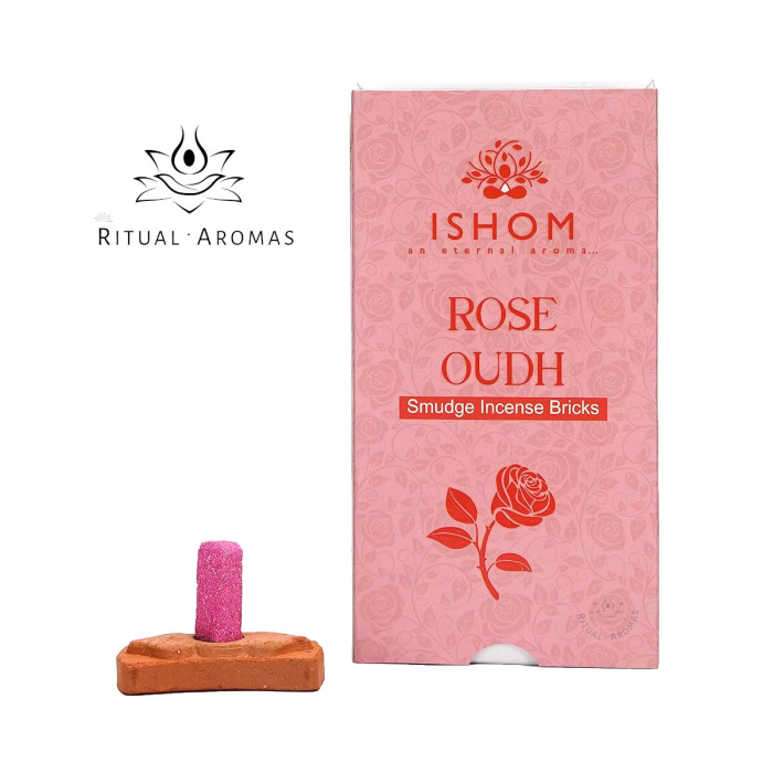 Tablete naturale pentru fumigație Ishom - Trandafir & Oud [2]