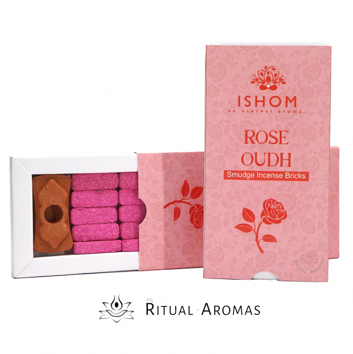 Tablete naturale pentru fumigație Ishom - Trandafir & Oud [1]
