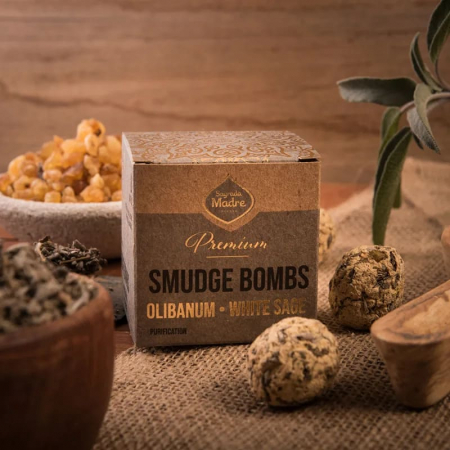 Bile de fumigație Sagrada Madre Premium - Olibanum & White Sage [4]