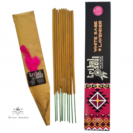 Bețișoare Tribal Soul - Bețișoare parfumate Tribal Soul - Salvie albă și Lavandă
