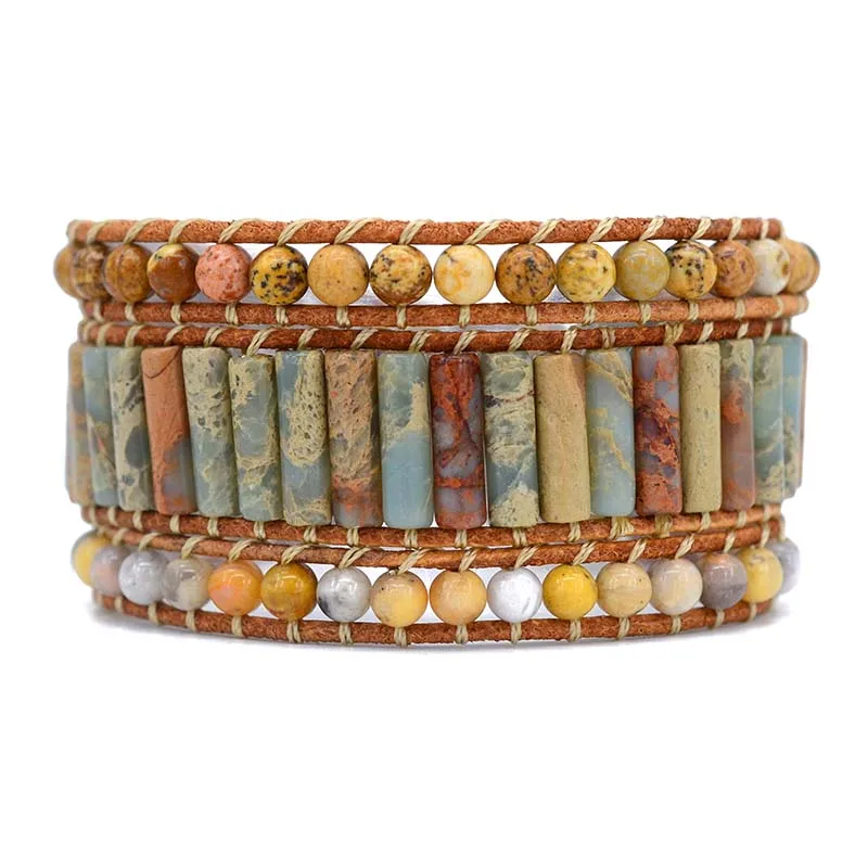 Cristaloterapie - Brățară Cristal Aromas - Autumn vibe - tubular, 3 straturi