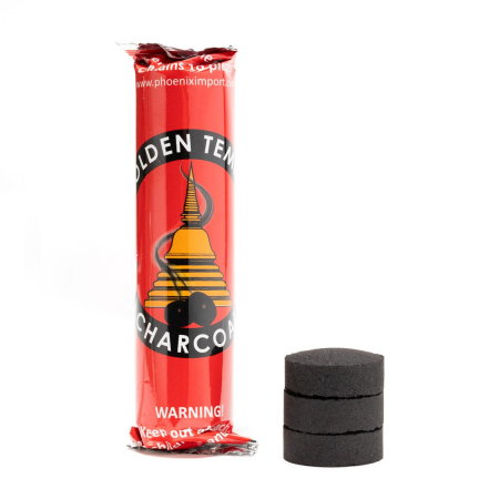 Accesorii pentru ardere tămâie/rășini/bakhoor - Cărbuni Golden Temple 3,3 cm