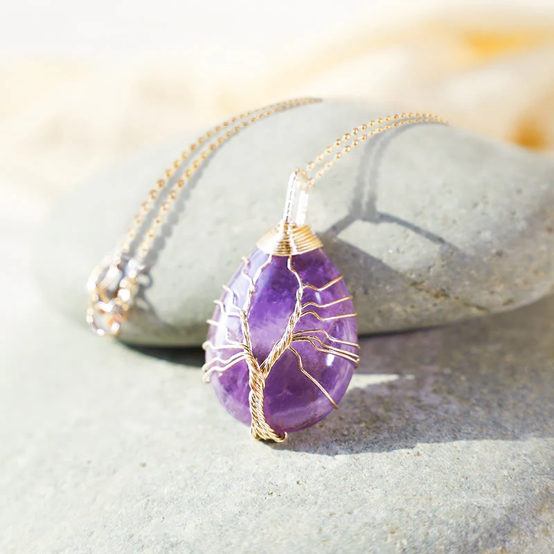 Colier Ametist Natural Arborele Vieții – Ritual Aromas [1]