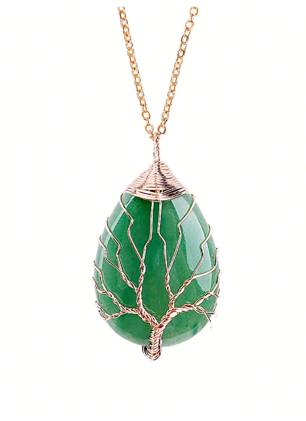 Coliere cristale - Colier cu pandantiv cristal Aventurin