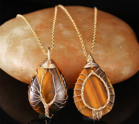 Colier cu pandantiv cristal Ochi de Tigru [1]