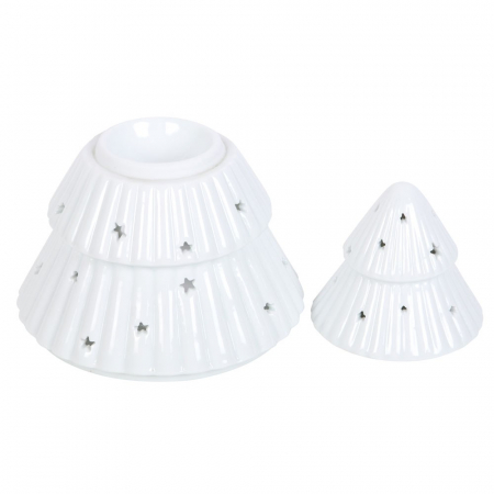 Difuzor uleiuri esențiale/ceară parfumată - Brad de Crăciun, alb [2]