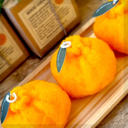 Lumânări parfumate - Lumânare din ceară de soia, portocală - Good Luck