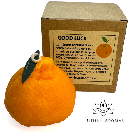 Lumânare din ceară de soia, portocală - Good Luck [1]