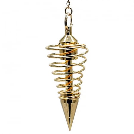 Pendul din metal - spirală, auriu - 6cm [0]