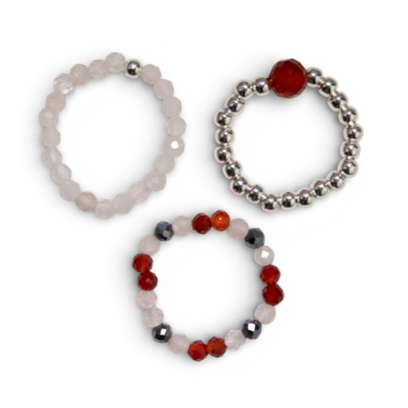 Set de 3 inele cu pietre prețioase – Iubire și flacără [1]