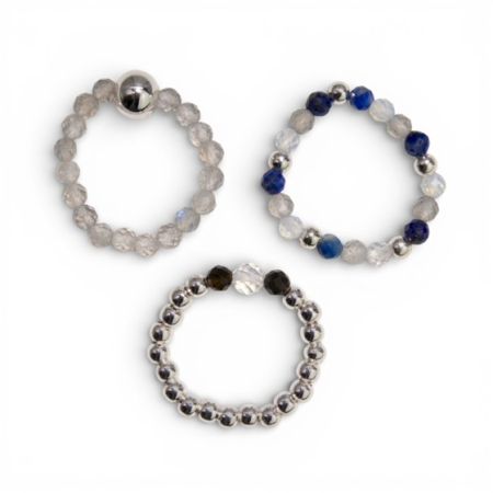 Set de 3 inele cu pietre prețioase – Luminile Nordului [1]