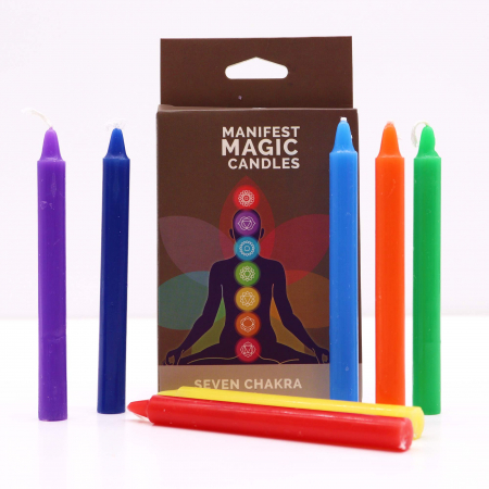 Lumânări manifestare / ritualuri - Set lumânări magice ezoterice - 7 Chakre