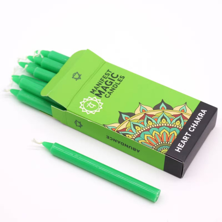 Set lumânări magice verzi - Chakra inimii - Vindecare (12 buc) [1]