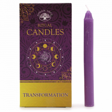 Lumânări manifestare / ritualuri - Set lumânări mov Ritual - Transformare (10 buc.)