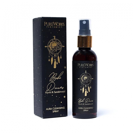 Ape florale / Odorizante - Spray curățare aură Boho Dreams - Smirnă & Lemn de Santal