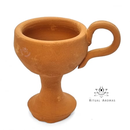 Accesorii pentru ardere tămâie/rășini/bakhoor - Suport ardere rășini / ierburi, din teracotă, S