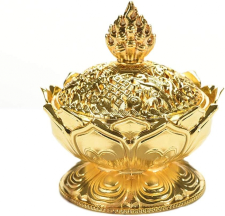 Accesorii Fumigație - Suport ardere tămâie Lotus auriu