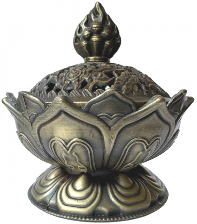 Accesorii pentru ardere tămâie/rășini/bakhoor - Suport ardere tămâie Lotus Bronz