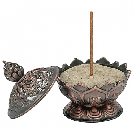 Suport ardere tămâie Lotus - cupru [2]