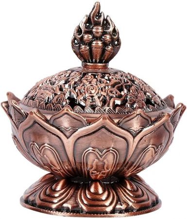Accesorii pentru ardere tămâie/rășini/bakhoor - Suport ardere tămâie Lotus - cupru
