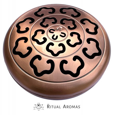 Produse fumigație - Suport ardere tămâie,spirale, rotund, Cupru