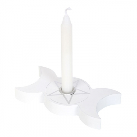 Suport pentru lumânări Triple Moon Spell, alb [1]