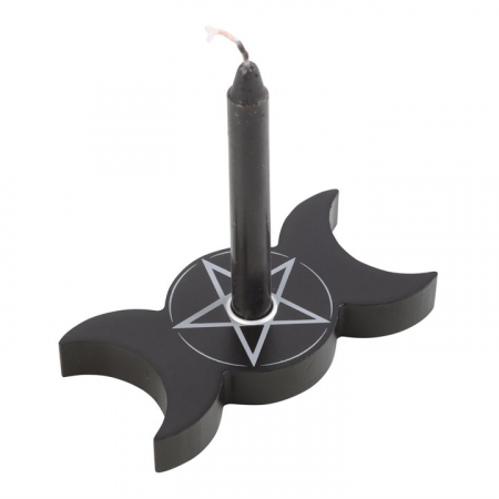 Suport pentru lumânări Triple Moon Spell, negru [1]