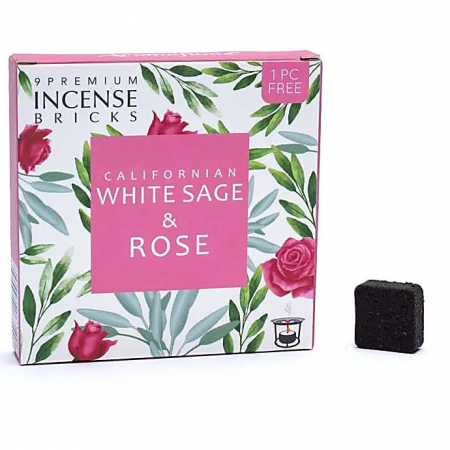Tablete aromatice / Ceară parfumată - Tablete Aromafume - Salvie albă & Trandafir