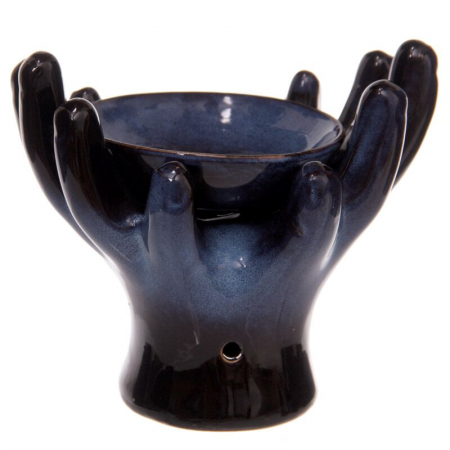 Accesorii Aromaterapie - Vas ceramic aromaterapie - palmele Raiului, lucios