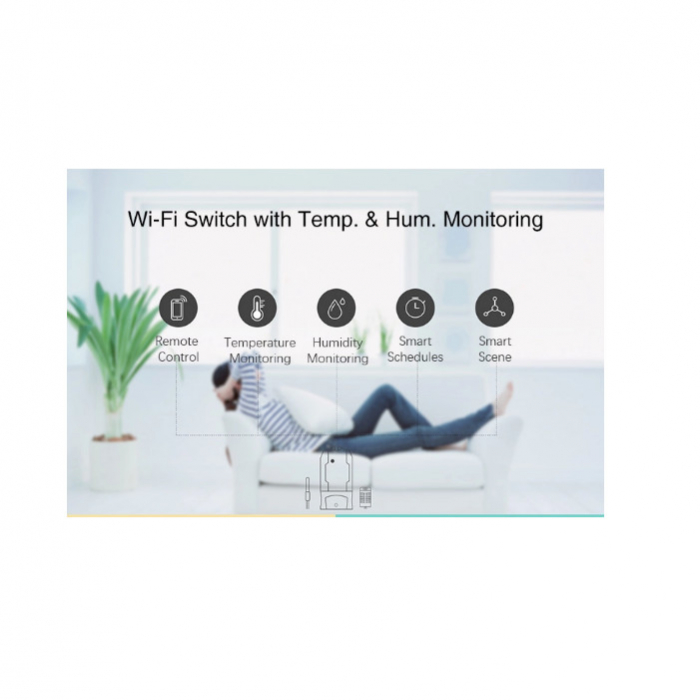 Pachet Sonoff TH16 + senzor temperatura si umiditate Sonoff AM2301 [2]