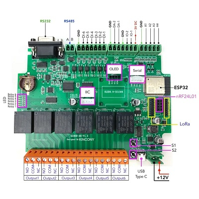 PLC Controller KC868-A6 cu ESP32 ,iesire cu relee si wifi [2]