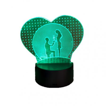 Module - Lampa cu LED tip 3D Cerere in casatorie