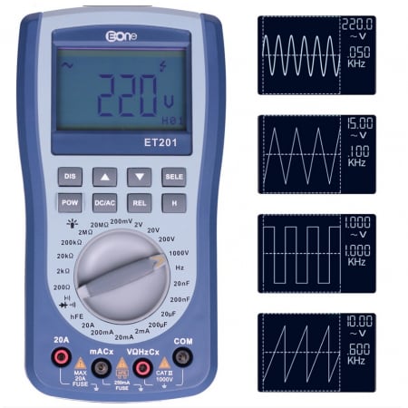 Display - Multimetru digital cu functie de osciloscop E-One ET201