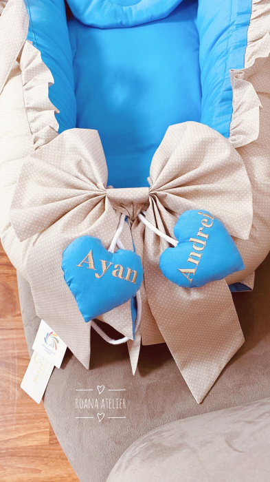 Babynest albastru personalizat [3]