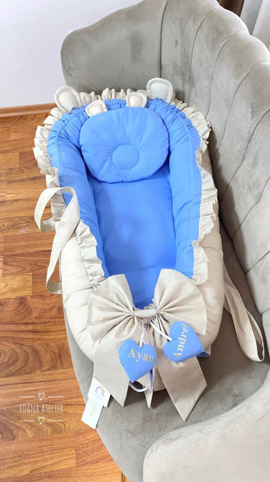 Babynest albastru personalizat [2]