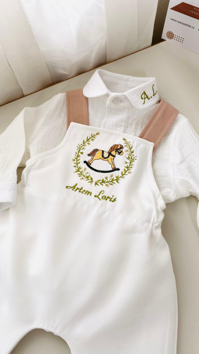 Costumas alb Little Toy Horse personalizat [2]