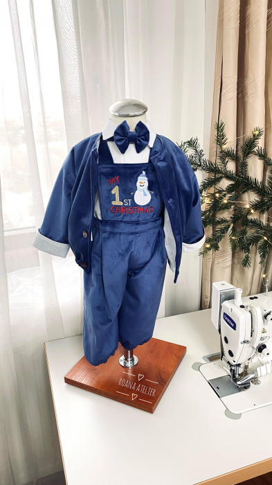 Costumas albastru My First Christmas [5]