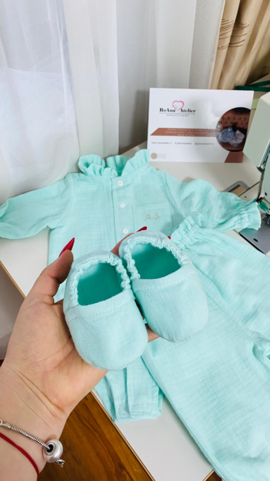 Costumas Aris muselina verde mint [3]