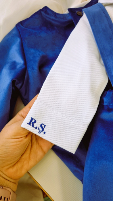 Costumas Botez albastru personalizat [3]