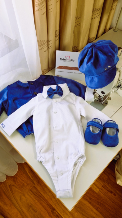 Costumas Botez albastru personalizat [2]