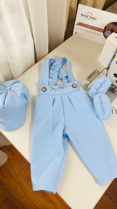 Costumas Botez cu sacou brodat frunze de maslin [7]