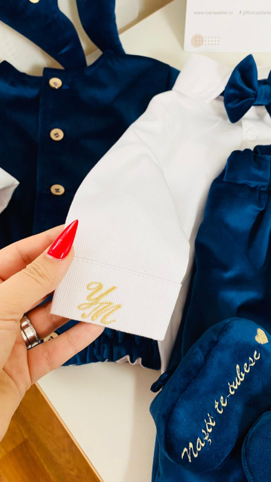 Costumas Botez Elias bleumarin cu aripi [5]