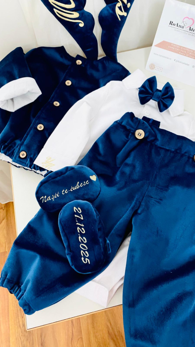 Costumas Botez Elias bleumarin cu aripi [4]