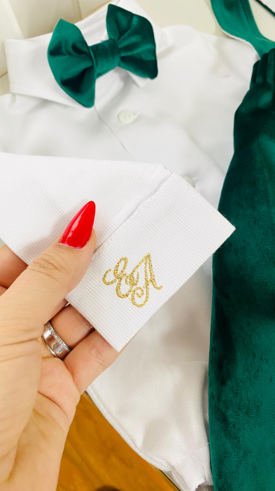 Costumas Botez Elias verde cu aripi [10]