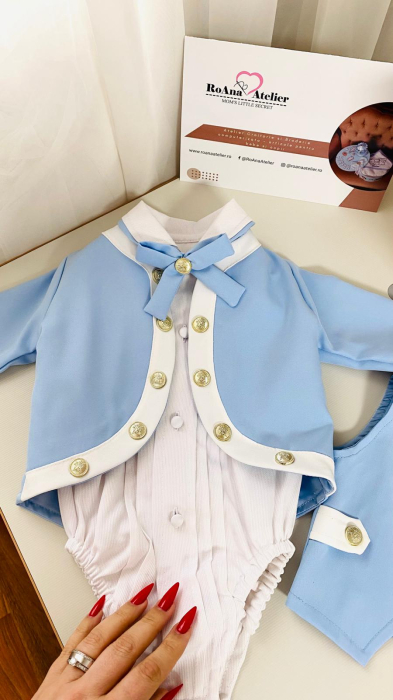 Costumas Botez Sotiris stofita bleu [3]