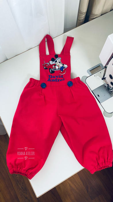 Costumas cu salopeta rosie Mickey [2]