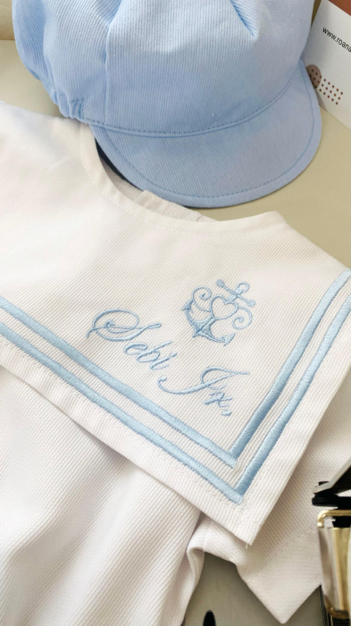 Costumas Marinar cu ancora complet personalizat [4]
