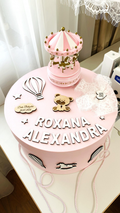 Cutie Trusou Ursulet roz personalizata [2]